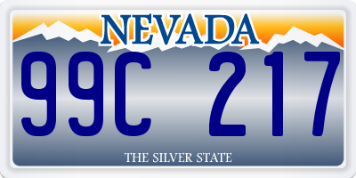 NV license plate 99C217