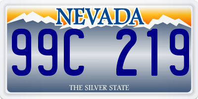 NV license plate 99C219