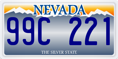 NV license plate 99C221