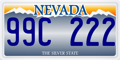 NV license plate 99C222