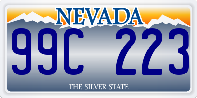 NV license plate 99C223