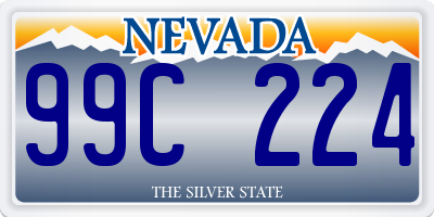 NV license plate 99C224