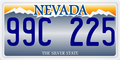 NV license plate 99C225