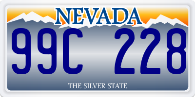 NV license plate 99C228