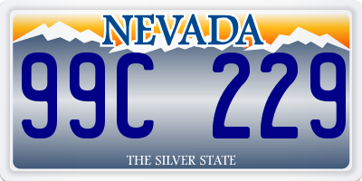 NV license plate 99C229