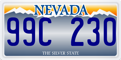 NV license plate 99C230