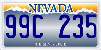 NV license plate 99C235