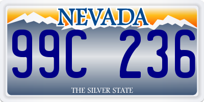 NV license plate 99C236