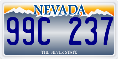 NV license plate 99C237