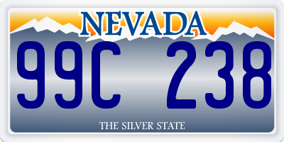 NV license plate 99C238