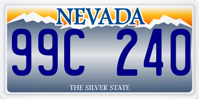 NV license plate 99C240