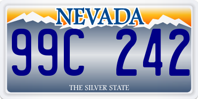 NV license plate 99C242