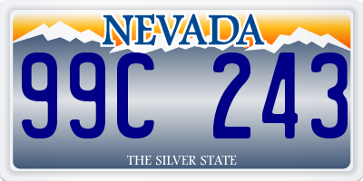 NV license plate 99C243