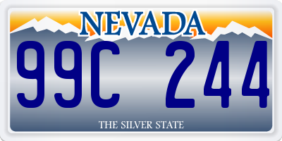 NV license plate 99C244