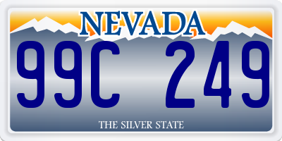 NV license plate 99C249