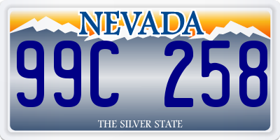 NV license plate 99C258