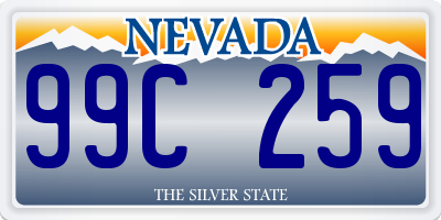 NV license plate 99C259