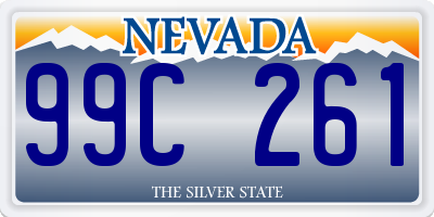 NV license plate 99C261