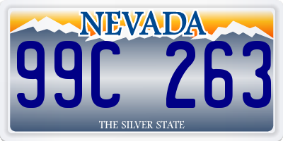 NV license plate 99C263