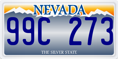 NV license plate 99C273