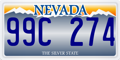 NV license plate 99C274