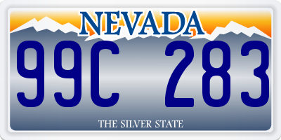 NV license plate 99C283