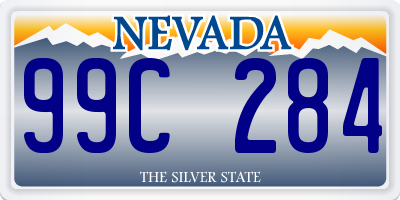 NV license plate 99C284