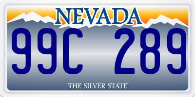 NV license plate 99C289