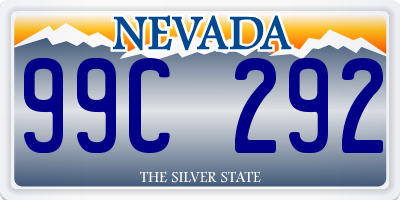 NV license plate 99C292