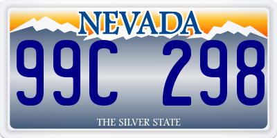 NV license plate 99C298