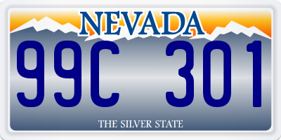 NV license plate 99C301