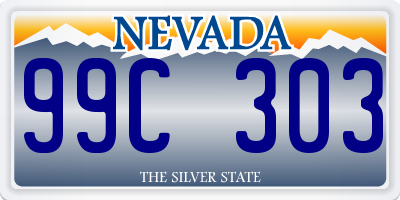 NV license plate 99C303