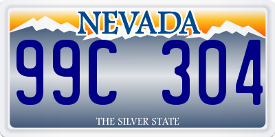 NV license plate 99C304