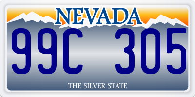 NV license plate 99C305