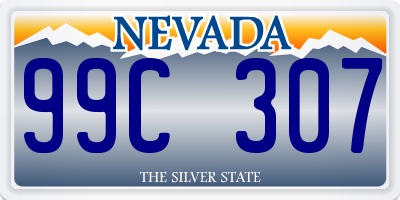 NV license plate 99C307