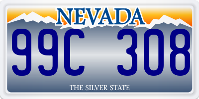 NV license plate 99C308