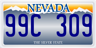 NV license plate 99C309