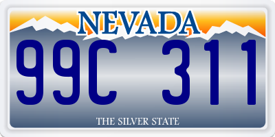 NV license plate 99C311