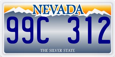 NV license plate 99C312