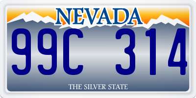 NV license plate 99C314