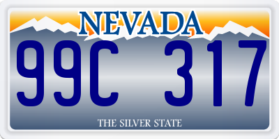 NV license plate 99C317