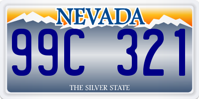 NV license plate 99C321