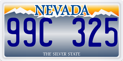 NV license plate 99C325