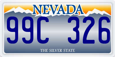 NV license plate 99C326