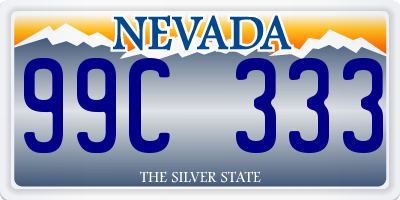 NV license plate 99C333