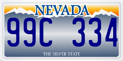 NV license plate 99C334