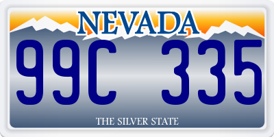 NV license plate 99C335