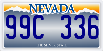 NV license plate 99C336