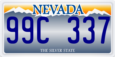 NV license plate 99C337