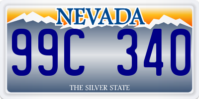 NV license plate 99C340